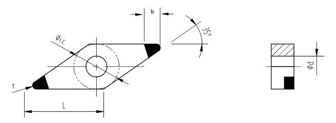 VNGA PCBN inserts