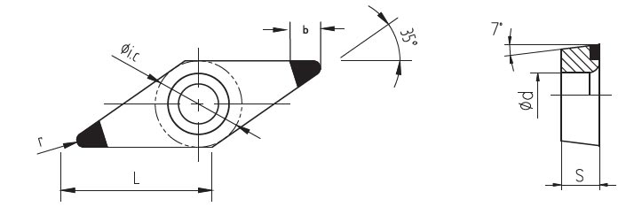 VCGW PCBN inserts