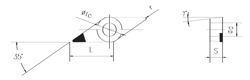 VCGW PCD inserts